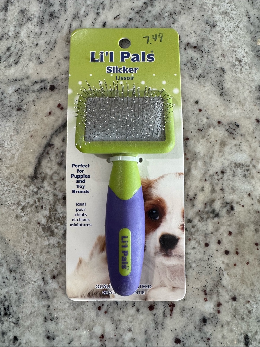 Green and Purple Slicker Brush for Small Pets